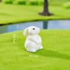 Micropaisaje animal lindo luminoso de orejas largas, conejo de ojos Moe, accesorios de resina para jardinería, mini adornos pequeños, manualidades