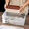 Caja de Almacenamiento para Tazas Bainabang Caja para Sala de Té Taza de Té Taza de Café Juego de Té Caja de Almacenamiento Transparente Juego de Té a Prueba de Polvo
