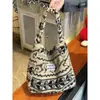 Bolso Étnico de Estilo Nicho en Lana de Cordero para Mujer, Bolso Tote Retro de Gran Capacidad Nuevo, Bolso de Hombro para el Viaje Diario