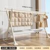 Varal de Chão para Casa Varanda, Varão de Roupa Dobrável para Uso Interno e Externo, Cabide Retrátil para Secar Roupas e Cobertores