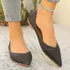 Zapatos Planos de Punta Fina para Mujer con Boca Baja, Nuevo Estilo 2026, Elegantes Zapatos de Commuter de Suela Suave, Estilo Francés Simple, Color Sólido, Versátiles
