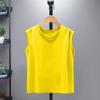 Playera Chaleco Color Sólido Casual Deportivo Cuello Redondo Sin Mangas Camiseta Base Top Moderno Niños Medianos y Grandes