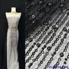 Tela de encaje para vestido de boda bordado plisado de cuentas de burbuja completas retro francés regalo ropa bordado de malla venta al por mayor