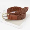 Cinturón Tejido Simple y de Moda para Mujer, Vestido Decorativo de Gama Alta, Hebilla de Pin sin Perforación, Fábrica de Cinturones Hechos a Mano para Niñas