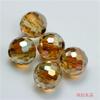 Cuentas Sueltas de Cristal de 96 Caras con Agujero Grande 12-16mm Cuentas Tierra Bolas de Vidrio Electrochapado Materiales para Joyería DIY