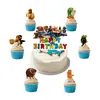 Suministros para Fiesta de Cumpleaños Infantil Temática del Nuevo Shan Hai Jing Transfronterizos Mantel Desechable Platos de Papel Vasos de Papel Arreglo de Vajilla
