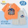 Conjunto de Camiseta Nueva de Dibujos Animados Ropa Trajes para Niños Pantalones de Manga Corta para Niños Conjunto Handsome de Dos Piezas para Niños Medianos y Grandes