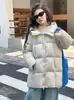 Nueva chaqueta de plumón infantil estándar nacional, nuevo modelo de invierno, chaqueta acolchada tipo nube de longitud media con capucha para niños con 90% de plumón de pato blanco, abrigo cálido