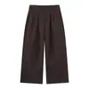 Mtlclothes Roupa Masculina Estilo Coreano Cor Sólida Jaqueta Curta com Zíper Duplo Calça Casual de Caimento Largo Terno Básico