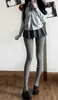 Meias Pretas de Veludo Grossas para Uniformes JK Pernas Bonitas Femininas Meias Base Emagrecedoras Finas Artefato para Pernas Nuas de Primavera e Outono