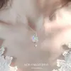 Collar Galaxia de Luna y Estrella Microincrustado para Mujer, Elegante Cadena para Clavícula de Acero Inoxidable Luna Simple que No se Desvanece, Mejor Amiga Celebridad de Internet