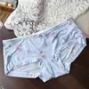[80-120] 524 Seda de Hielo estampado lindo tiro bajo bolsa de ropa interior para mujer cadera con taladro ropa interior para mujer tiro bajo