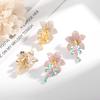 Pendientes elegantes de estilo coreano con incrustaciones de cobre y circonitas de colores para mujer, de plata 925, con incrustaciones de circonitas de colores.