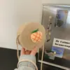 Nova Bolsa Infantil, Mochila Transversal Fofa para Bebê, Bolsa Redonda Pequena, Bolsa de Palha para Praia, Porta-Moedas Mini de Frutas, Transfronteiriça