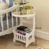 Mesita de Noche Moderna Simple Gabinete de Almacenamiento Simple Almacenamiento de Dormitorio Mesita de Noche Mesa Cuadrada Pequeña para Sala de Estar Nórdica Balcón