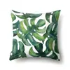 Funda de almohada de poliéster estilo nórdico ins estampado de flores y plantas funda de almohada de terciopelo piel de melocotón funda de cojín de cintura para sofá QTA01