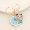 Chaveiro Pingente Urso Desenho Animado Donut Série Animal Diamante Temperamento Pingente de Bolsa Personalizado Atacado