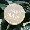 12 peças na cor papel Kraft, saco redondo artesanal para embalagem de panificação, saco para biscoitos, pasta de vedação/pasta decorativa