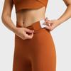 Calças Nove Pontos de Cintura Alta com Sensação Nua, Levanta Bumbum, Cincham a Cintura Esportes de Corrida, Calças de Corrida para Yoga, Calças de Fitness com Elasticidade S2082