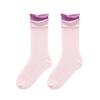 Calcetines de media pantorrilla para mujer de primavera y verano con bordes doblemente enrollados, Calcetines largos grises para mujer de primavera y otoño
