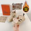 2023 novos sapatos femininos de cashmere outono e inverno com forro de lã grosso sapatos de treinamento alemães sapatos femininos de cano alto sapatos femininos de dois algodão com sola grossa