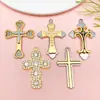 5 Colgante de Cruz Grande de Diamantes K Dot Blanco Hip-Hop Colgante DIY Cadena para Clavícula Accesorios para Ropa de Hombre y Mujer Material