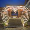 Túnel de Amor Formato Quadrado LED Parque de Natal Ponto Turístico Exterior Impermeável Iluminação Festival Iluminação de Engenharia Luz de Paisagem
