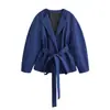 Estilo Europeo y Americano Transfronterizo Listo para Usar Venta al por Mayor Trajes Casuales para Mujer Chaqueta de Lino Estilo Kimono + Pantalones de Lino Estilo Cimitarra