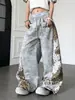 Pantalones Casuales Rectos con Estampado de Diseño Americano High Street 2026 para Hombres y Mujeres Verano Nueva Moda Pantalones de Guadaña Adelgazantes