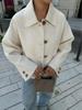Chaqueta corta con botones, estilo europeo y americano, estilo francés, holgada, cómoda e informal, con solapa, para otoño e invierno de 2024