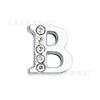Cuentas de letras de medio diamante, accesorios de joyería para bricolaje, pulsera con letras, cadena para teléfono móvil, llavero con diamantes de imitación, accesorios con letras en inglés
