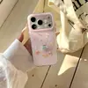 Funda rosa ins con reloj y postre de conejo para iPhone 17 Pro Max, accesorios 3D para Apple 16 Pro, 15