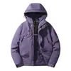 Explosões de Comércio Exterior Grafeno Quente e Confortável Roupas Rústicas Marca da Moda Capuz para Casais Corta-vento Impermeável Roupa de Montanhismo Jaqueta Acolchoada de Algodão