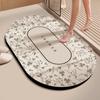 Tapete de Piso Absorbente para Baño, Tapete de Puerta de Barro Diatómico para Puerta de Baño, Tapete Antideslizante para Pies para Inodoro de Baño, Alfombra de Baño