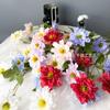 Flores Decorativas Artificiales de Orquídea de 5 Cabezas Accesorios de Fotografía Ramo Artificial Flores Realistas Flores de Boda Ramo de Boda