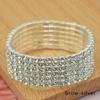 Tiktok misma joyería de novia pulsera exagerada de diamantes de imitación de varias filas pulsera elástica simple y versátil de celebridad de Internet coreana 1005