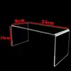 Suporte de Exibição Acrílico Transparente em Forma de U para Cosméticos e Miniaturas Armazenamento de Mesa Rack de Exibição Elevado