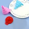 Embudo Plegable de Silicona con Boca Cuadrada Pequeña, Mini Dispensador de Aceite Telescópico de Cuello Largo Multiusos, Artículos Esenciales Diarios de Cocina al por Mayor