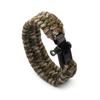 Pulseira de corda de guarda-chuva de sete núcleos para atividades ao ar livre, pulseira de sobrevivência ajustável com fecho de aço em forma de U, para montanhismo, camping, resgate de emergência