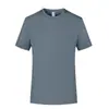 Camiseta de trabajo de verano de cuello redondo de secado rápido con estampado de logo, ropa de manga corta para fitness, deportes, running y actividades de team-building