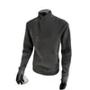 Sudadera Gruesa con Cuello en V y Forro Polar Estilo Old Money para Hombre, Marca de Tendencia Otoño e Invierno, Patrón de Espiga, Corte Holgado, Casual, Ropa Interior Superior