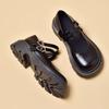 Zapatos de Cuero de Moda Casual para Niñas 2025 Verano Nuevos Zapatos de Presentación para Niños Mayores, Zapatos de Cuero Versátiles Cómodos Negros