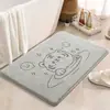 Alfombrilla de suelo absorbente linda para baño, alfombrilla de esponja antideslizante para entrada, alfombrilla de espuma viscoelástica espesa para inodoro al por mayor
