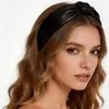 Diadema de Cuero Sintético de Borde Ancho Transfronteriza Amazon Accesorio para el Cabello Nududo Versátil para el Trayecto Diaria Diadema Nududa Verde
