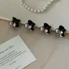 Perla Negra Pedrería Pequeño Clip para Mujer de Gama Alta Nuevo Pasador Lateral Pinza Lateral Flequillo de Princesa Pinza Pequeña Accesorios para el Cabello