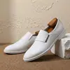 Zapatos de Vestir de Cuero para Hombre de Comercio Exterior con Aumento Oculto de Altura Zapatos de Negocios Británicos para Hombre Puntiagudos de Cuero Suave Zapatos de Cuero Juveniles Zapatos Blancos 917