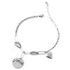 Pulseira Redonda Coração com Design de Nicho Ins Coreano para Mulheres, Joia de Pulseira Simples de Corrente Tanque