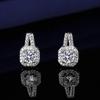 Transmisión en Vivo Moda Popular Imitación Moissanita Bolso Cuadrado Princesa Set de Tres Piezas Anillo Aretes Colgante Collar Joyería para Mujer