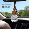 Frasco de Fragrância para Carro com Tampa de Madeira Maciça, Frasco Vazio de Vidro com Fundo Espesso, Pingente de Perfume Vintage, Frasco Vazio de Óleo Essencial para Carro, Item de Exportação Mais Vendido