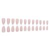 Uñas francesas de color sólido almendra temperamento líneas de brillo blanco comercio exterior europeo y americano simple dulce generoso caja de 24